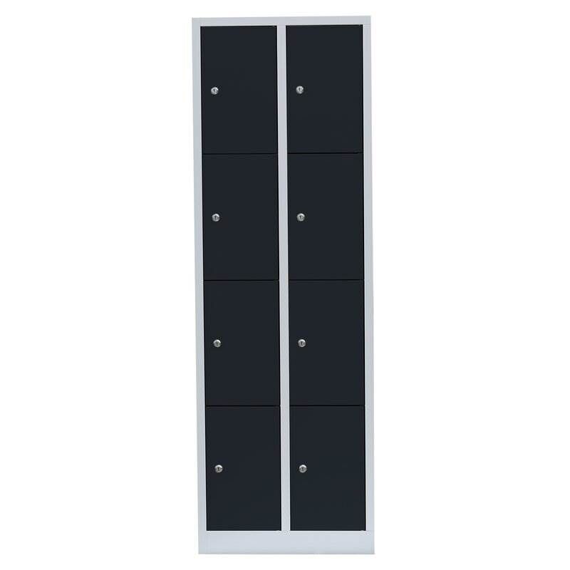 Lüllmann Schließfachschrank 2 Abteile 8 Fächer 1800 x 600 x 500 mm Produktbild Lüllmann Schließfachschrank 2 Abteile 8 Fächer 1800 x 600 x 500 mm bild 2