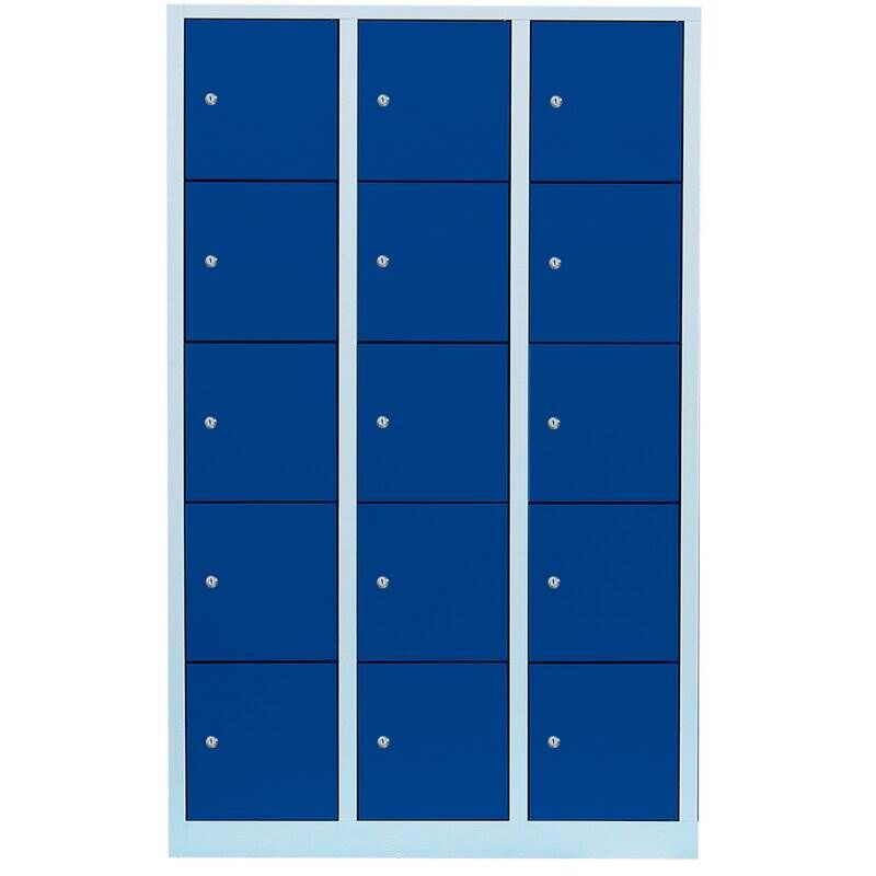 Lüllmann XL Schließfachschrank 3 Abteile 15 Fächer 1900 x 1185 x 450 mm Produktbild Lüllmann XL Schließfachschrank 3 Abteile 15 Fächer 1900 x 1185 x 450 mm bild 2