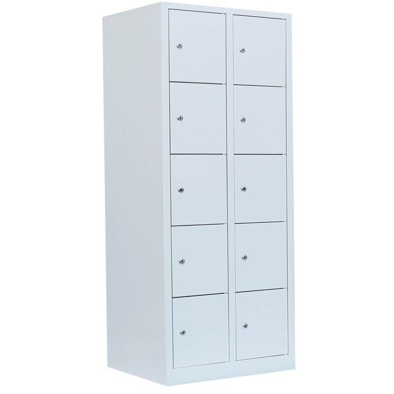 Lüllmann XL Schließfachschrank 2 Abteile 10 Fächer 1900 x 800 x 450 mm Produktbild Lüllmann XL Schließfachschrank 2 Abteile 10 Fächer 1900 x 800 x 450 mm