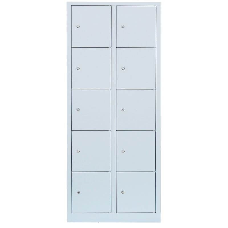 Lüllmann XL Schließfachschrank 2 Abteile 10 Fächer 1900 x 800 x 450 mm Produktbild Lüllmann XL Schließfachschrank 2 Abteile 10 Fächer 1900 x 800 x 450 mm bild 2