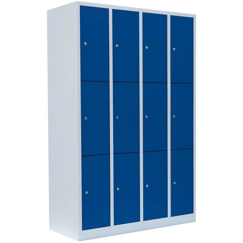 Lüllmann Schließfachschrank 4 Abteile 1800 x 1170 x 500 mm 12 Fächer Produktbild Lüllmann Schließfachschrank 4 Abteile 1800 x 1170 x 500 mm 12 Fächer