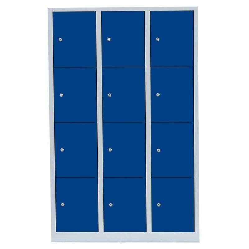 Lüllmann Schließfachschrank 3 Abteile 12 Fächer 1800 x 1185 x 500 mm Produktbild Lüllmann Schließfachschrank 3 Abteile 12 Fächer 1800 x 1185 x 500 mm bild 2