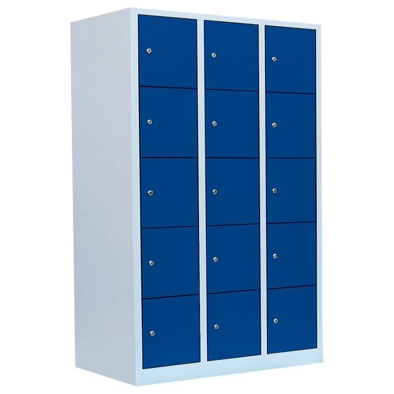 Lüllmann Schließfachschrank 3 Abteile 15 Fächer 1800 x 1185 x 500 mm Produktbild Lüllmann Schließfachschrank 3 Abteile 15 Fächer 1800 x 1185 x 500 mm