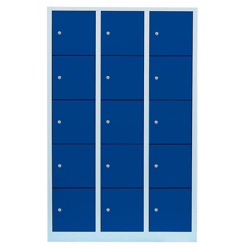 Lüllmann Schließfachschrank 3 Abteile 15 Fächer 1800 x 1185 x 500 mm Produktbild Lüllmann Schließfachschrank 3 Abteile 15 Fächer 1800 x 1185 x 500 mm bild 2