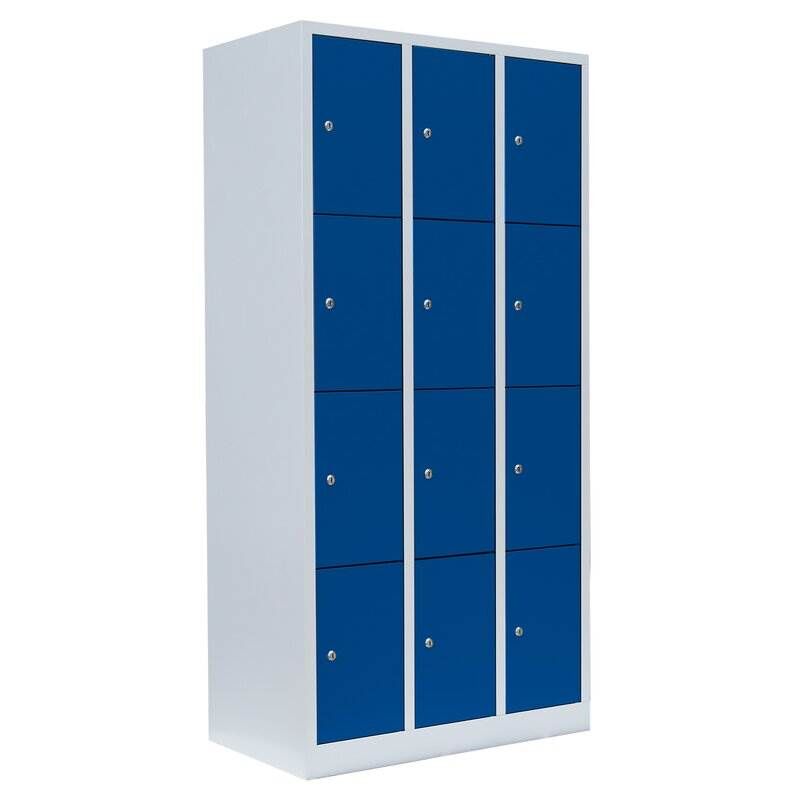Lüllmann Schließfachschrank 3 Abteile 1800 x 885 x 500 mm 12 Fächer Produktbild Lüllmann Schließfachschrank 3 Abteile 1800 x 885 x 500 mm 12 Fächer