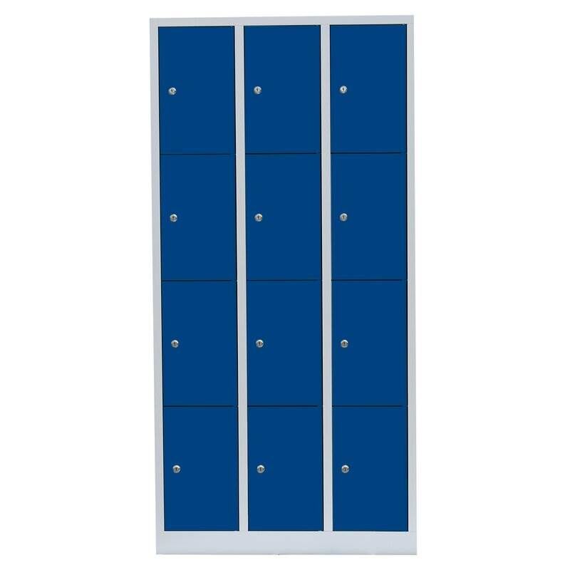 Lüllmann Schließfachschrank 3 Abteile 12 Fächer 1800 x 885 x 500 mm Produktbild Lüllmann Schließfachschrank 3 Abteile 12 Fächer 1800 x 885 x 500 mm bild 2