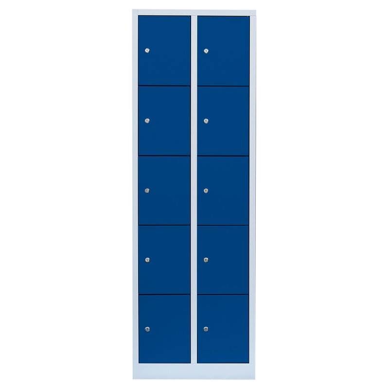 Lüllmann Schließfachschrank 2 Abteile 10 Fächer 1800 x 600 x 500 mm Produktbild Lüllmann Schließfachschrank 2 Abteile 10 Fächer 1800 x 600 x 500 mm bild 2