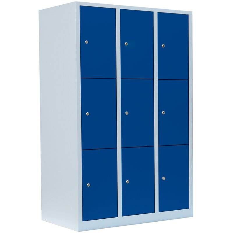 Lüllmann Schließfachschrank 3 Abteile 1800 x 1185 x 500 mm  9 Fächer Produktbild Lüllmann Schließfachschrank 3 Abteile 1800 x 1185 x 500 mm  9 Fächer