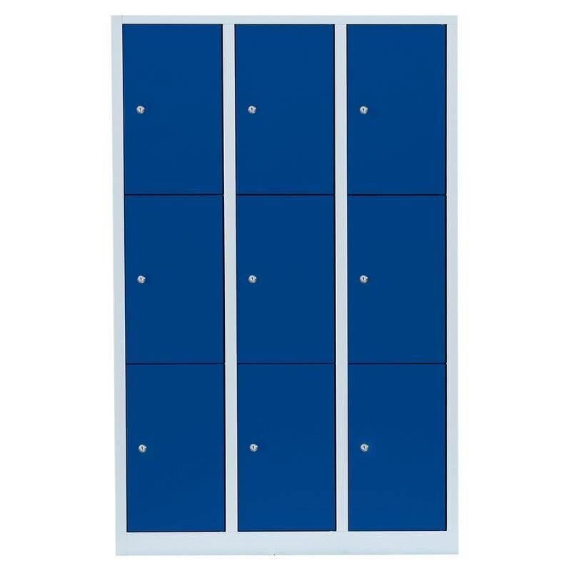 Lüllmann Schließfachschrank 3 Abteile 9 Fächer 1800 x 1185 x 500 mm Produktbild Lüllmann Schließfachschrank 3 Abteile 9 Fächer 1800 x 1185 x 500 mm bild 2