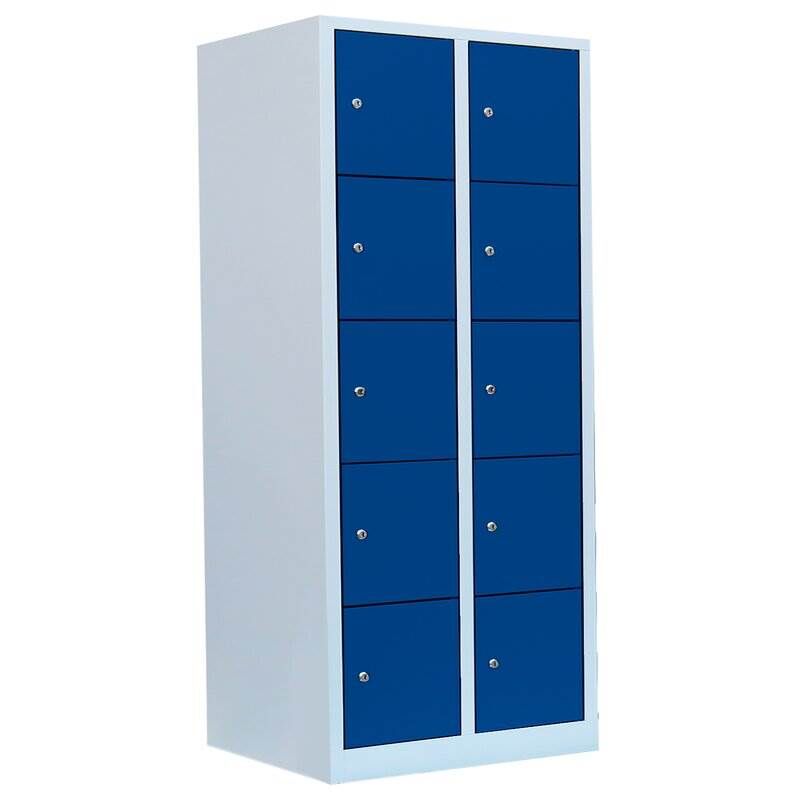 Lüllmann Schließfachschrank 2 Abteile 10 Fächer 1800 x 800 x 500 mm Produktbild Lüllmann Schließfachschrank 2 Abteile 10 Fächer 1800 x 800 x 500 mm