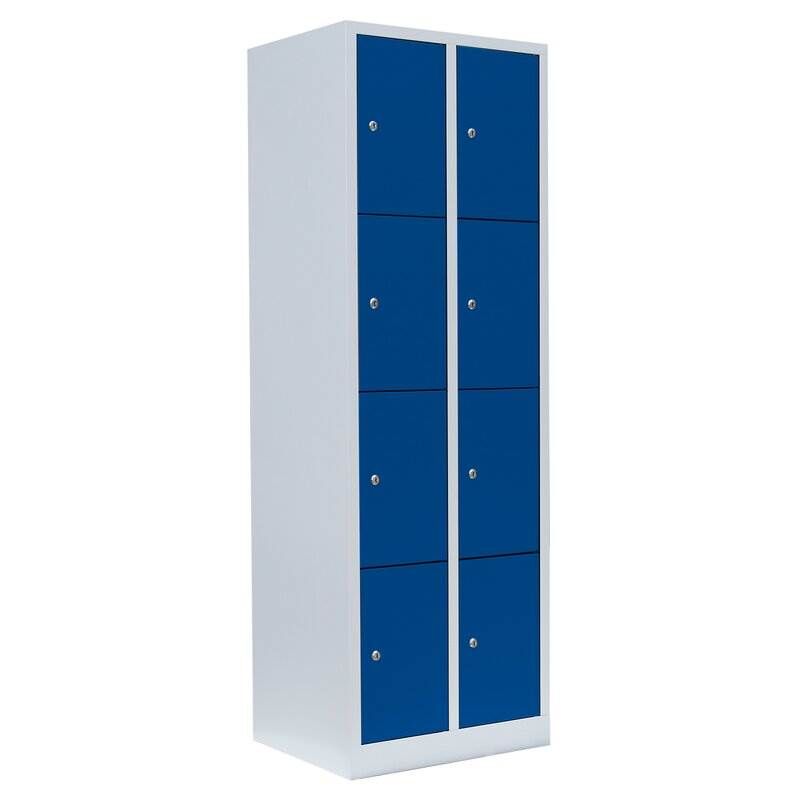 Lüllmann Schließfachschrank 2 Abteile 8 Fächer 1800 x 600 x 500 mm Produktbild Lüllmann Schließfachschrank 2 Abteile 8 Fächer 1800 x 600 x 500 mm
