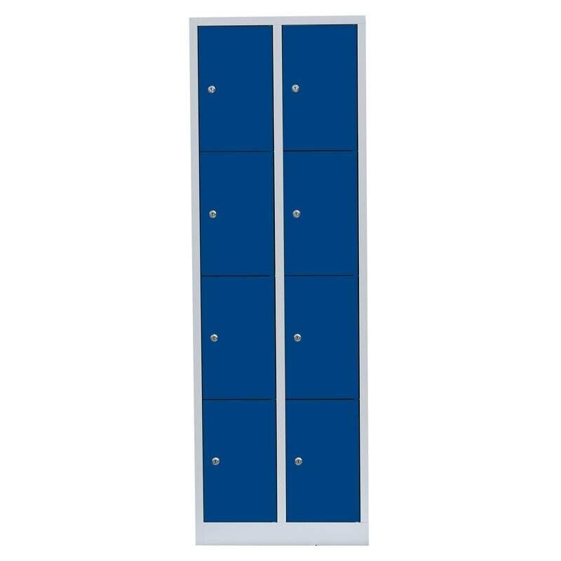 Lüllmann Schließfachschrank 2 Abteile 8 Fächer 1800 x 600 x 500 mm Produktbild Lüllmann Schließfachschrank 2 Abteile 8 Fächer 1800 x 600 x 500 mm bild 2
