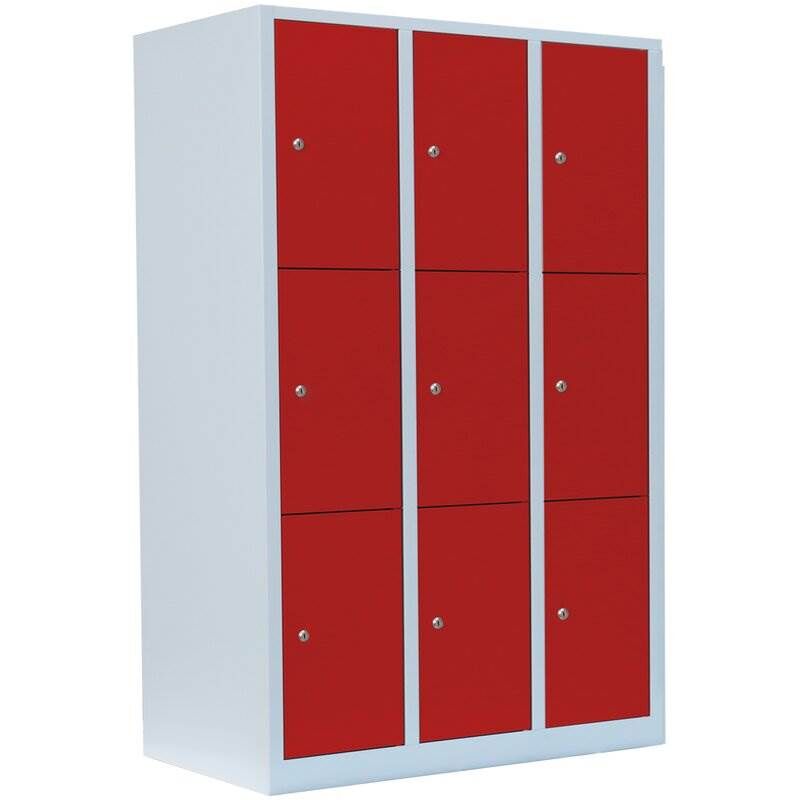 Lüllmann Schließfachschrank 1800 x 1185 x 500 mm 3 Abteile 9 Fächer Produktbild Lüllmann Schließfachschrank 1800 x 1185 x 500 mm 3 Abteile 9 Fächer