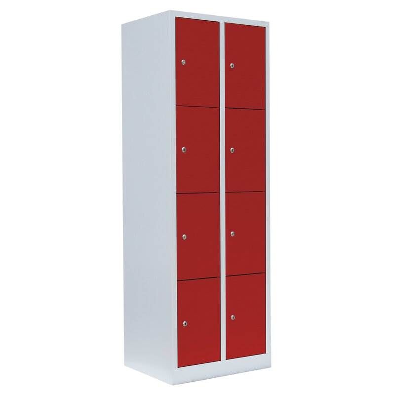 Lüllmann Schließfachschrank 2 Abteile 1800 x 600 x 500 mm 8 Fächer Produktbild Lüllmann Schließfachschrank 2 Abteile 1800 x 600 x 500 mm 8 Fächer