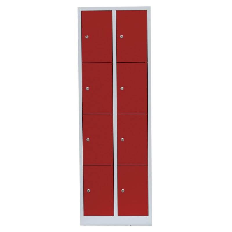 Lüllmann Schließfachschrank 2 Abteile 8 Fächer 1800 x 600 x 500 mm Produktbild Lüllmann Schließfachschrank 2 Abteile 8 Fächer 1800 x 600 x 500 mm bild 2