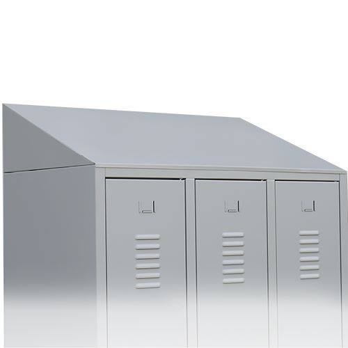 Produktbild Lüllmann Schrägdach für Garderobenschrank 200 x 1170 x 500 mm lichtgrau