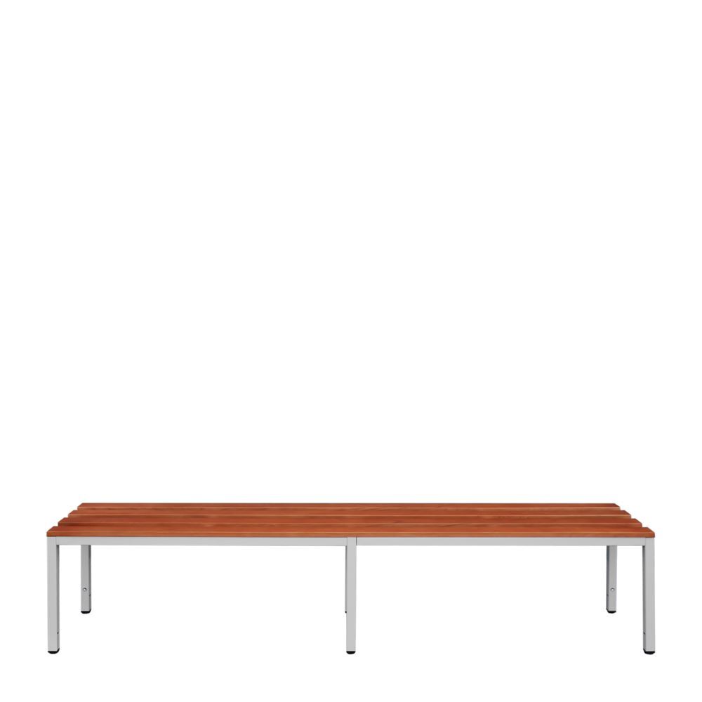 Produktbild Lüllmann Sitzbank 400 x 2000 x 400 mm lichtgrau buche