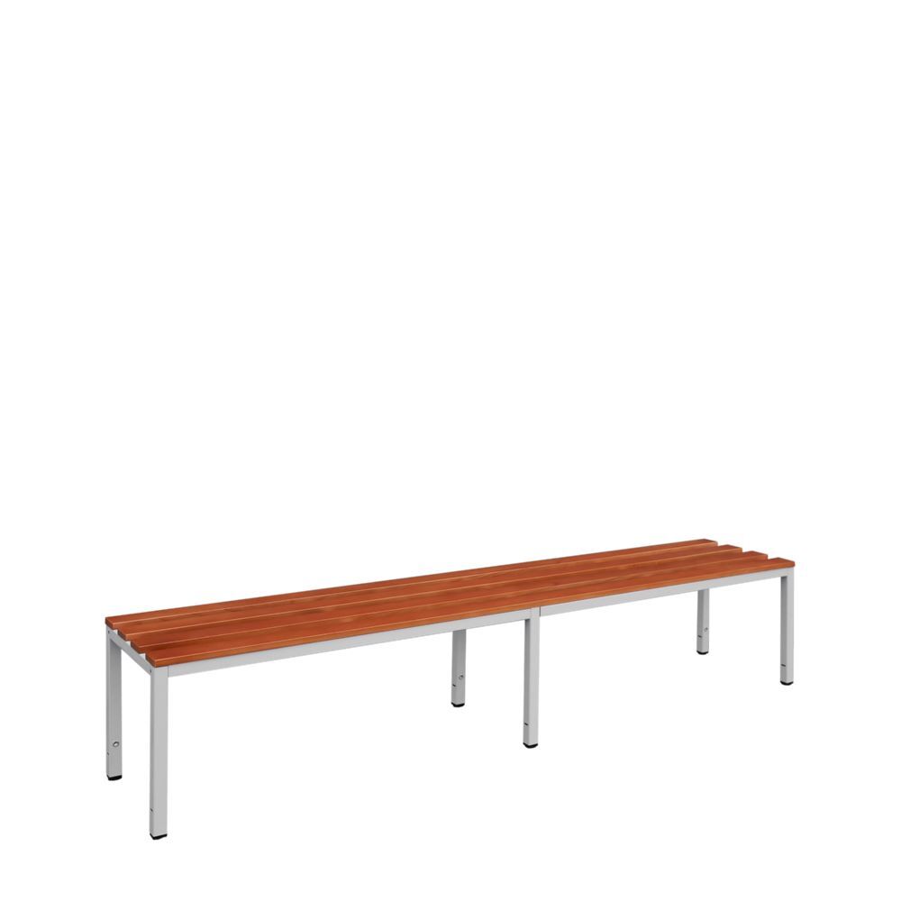 Produktbild Sitzbank, 400 x 2000 x 400 mm, lichtgrau/buche bild 2