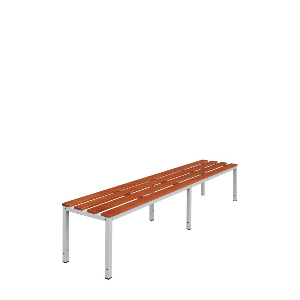 Produktbild Sitzbank, 400 x 2000 x 400 mm, lichtgrau/buche bild 3