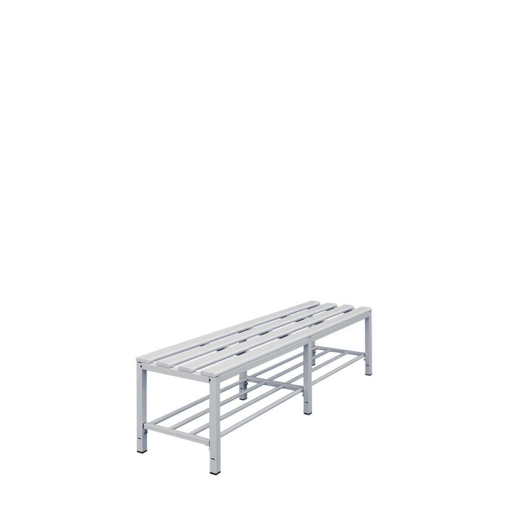 Produktbild Sitzbank mit Schuhrost, 400 x 1500 x 400 mm, lichtgrau bild 3