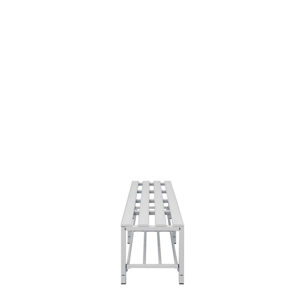 Produktbild Sitzbank mit Schuhrost, 400 x 1500 x 400 mm, lichtgrau bild 4