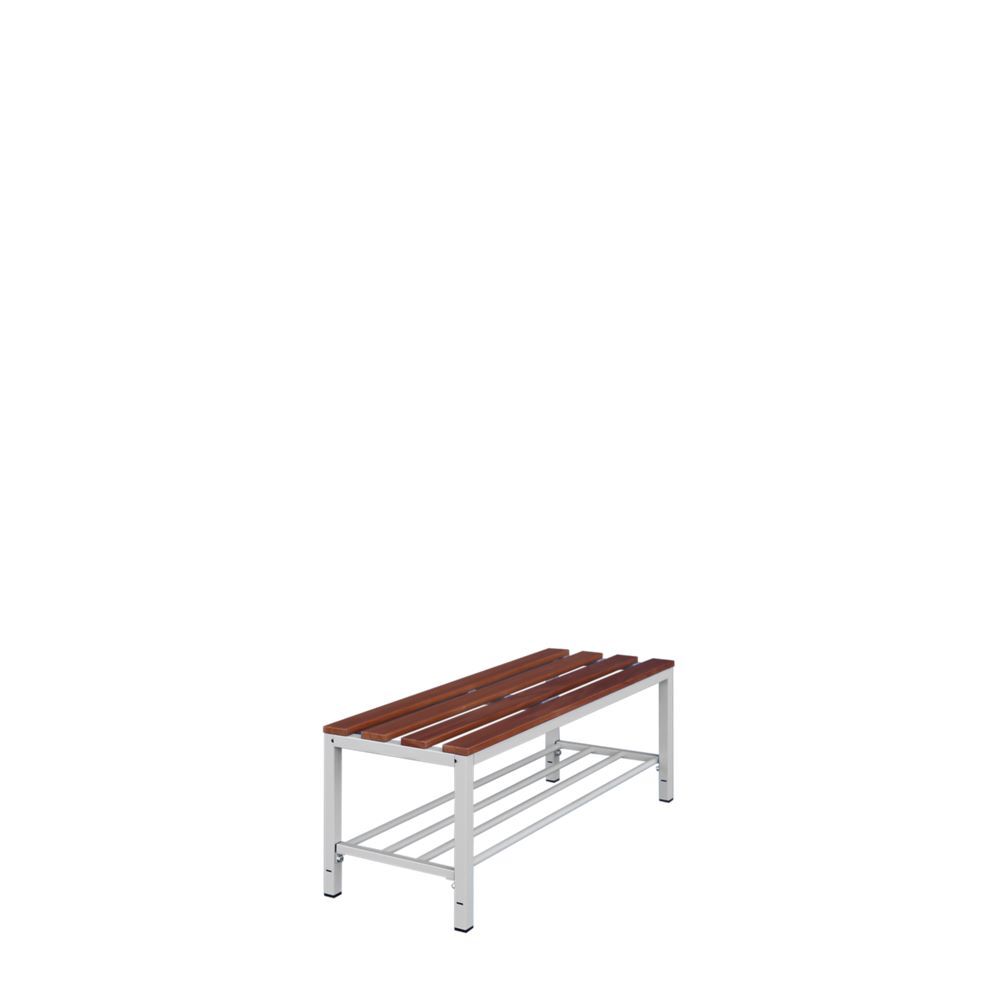 Produktbild Sitzbank mit Schuhrost, 400 x 1000 x 400 mm, lichtgrau/buche bild 3