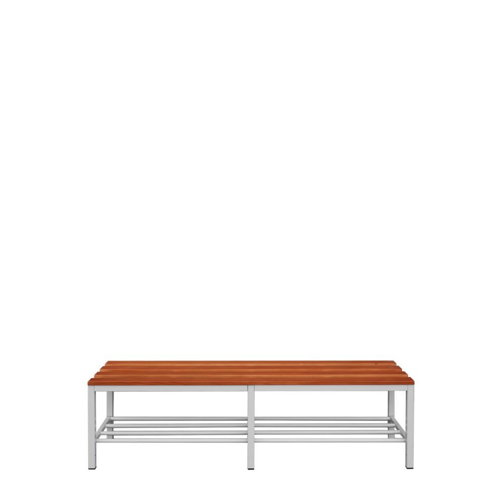 Produktbild Lüllmann Sitzbank mit Schuhrost 400 x 1500 x 400 mm lichtgrau buche