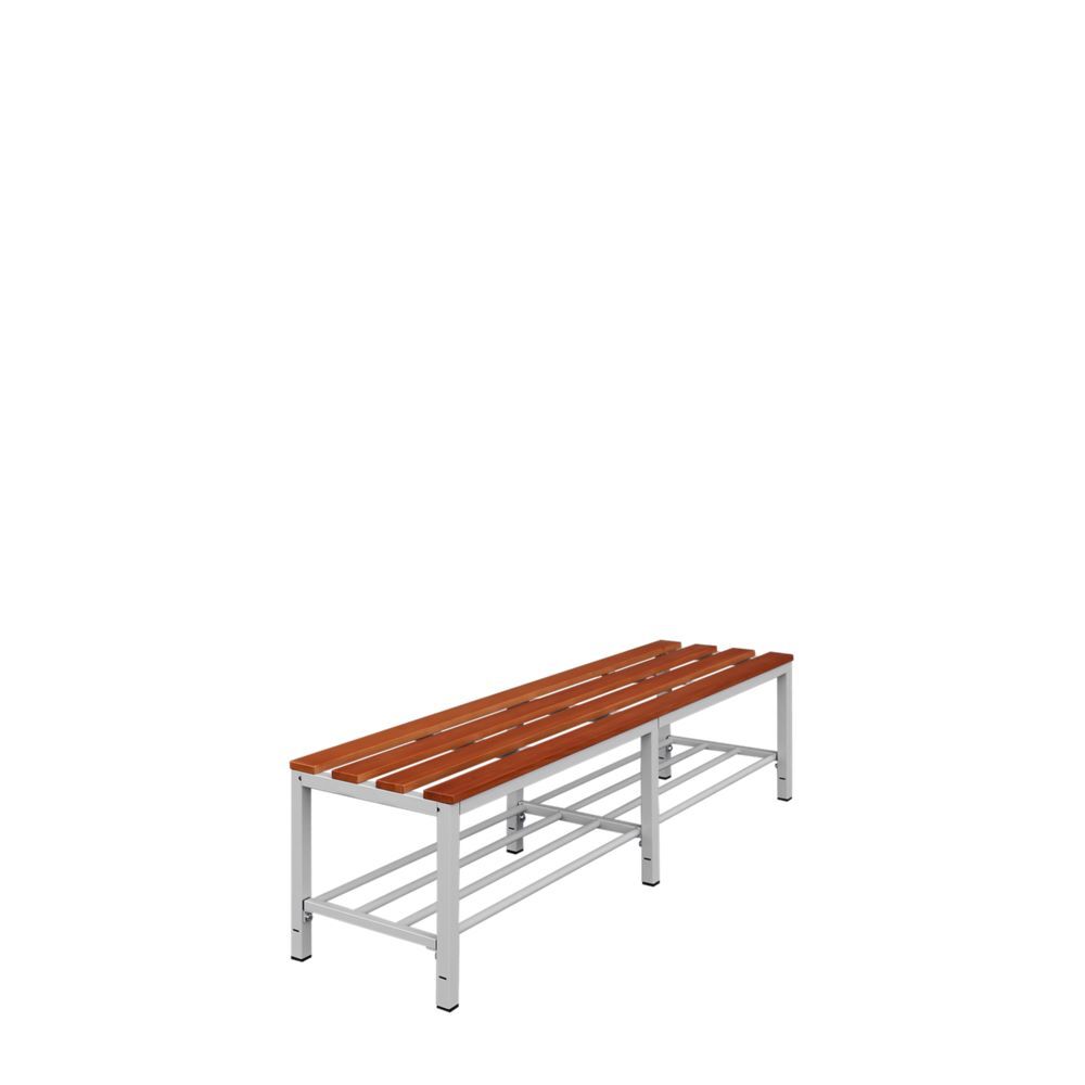 Produktbild Sitzbank mit Schuhrost, 400 x 1500 x 400 mm, lichtgrau/buche bild 3