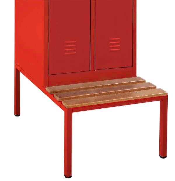 Lüllmann Sitzbankuntergestell für Feuerwehrschrank 400 x 1185 x 800 mm RAL 3000 Feuerrot Produktbild Lüllmann Sitzbankuntergestell für Feuerwehrschrank 400 x 1185 x 800 mm RAL 3000 Feuerrot