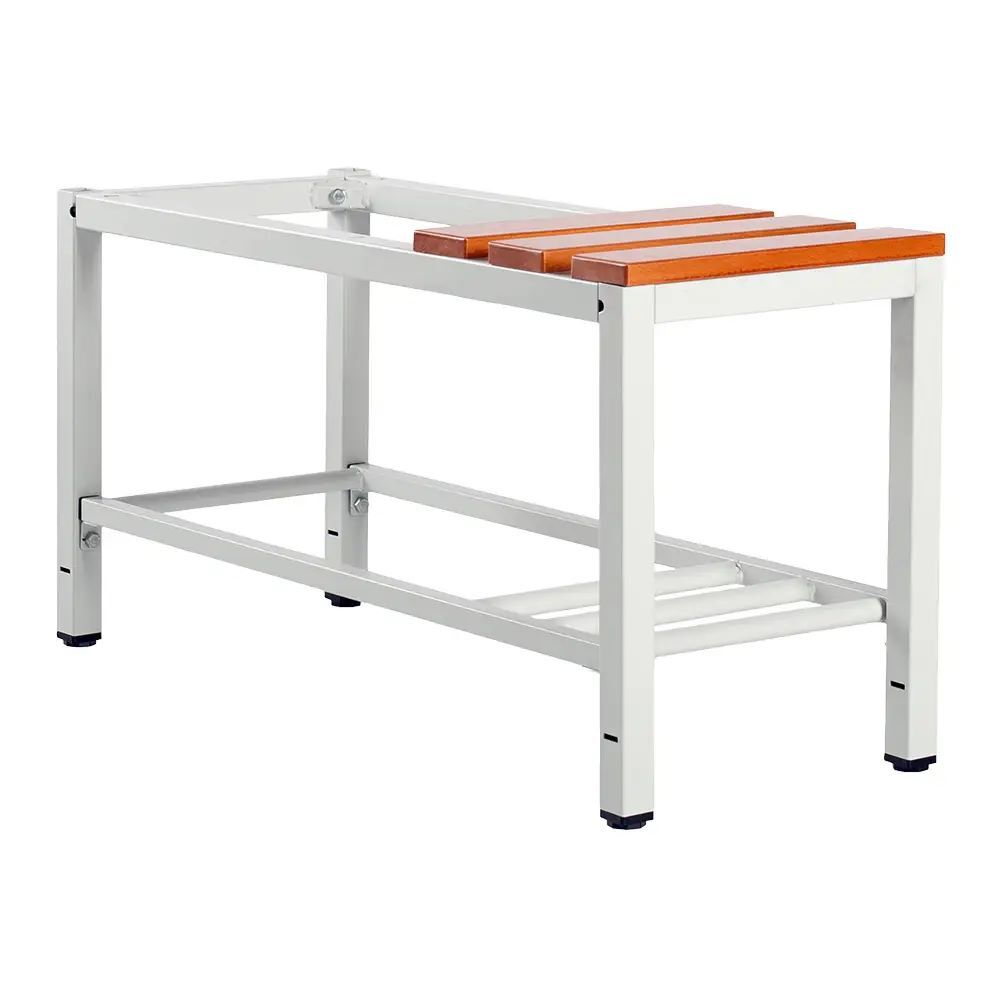 Produktbild Sitzbankuntergestell mit Schuhrost, Sitzauflagen buche, 400 x 315 x 800 mm, lich bild 2