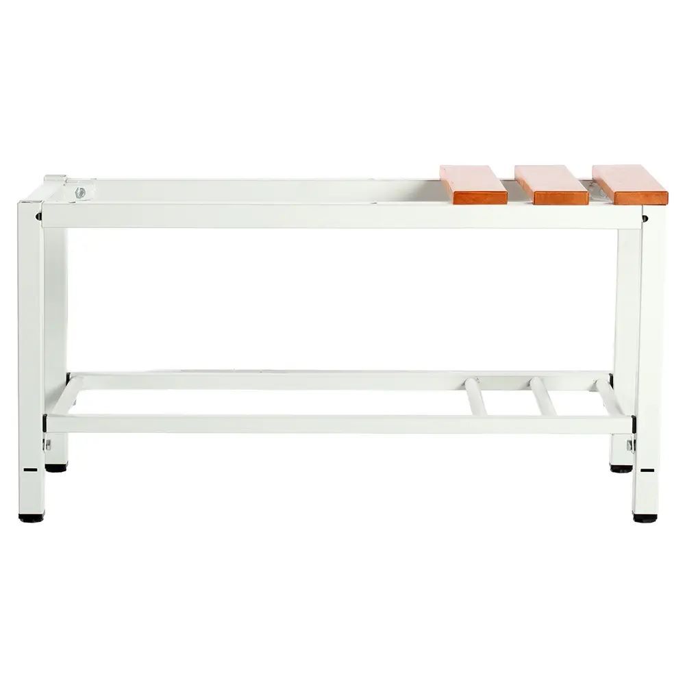 Produktbild Sitzbankuntergestell mit Schuhrost, Sitzauflagen buche, 400 x 315 x 800 mm, lich bild 3