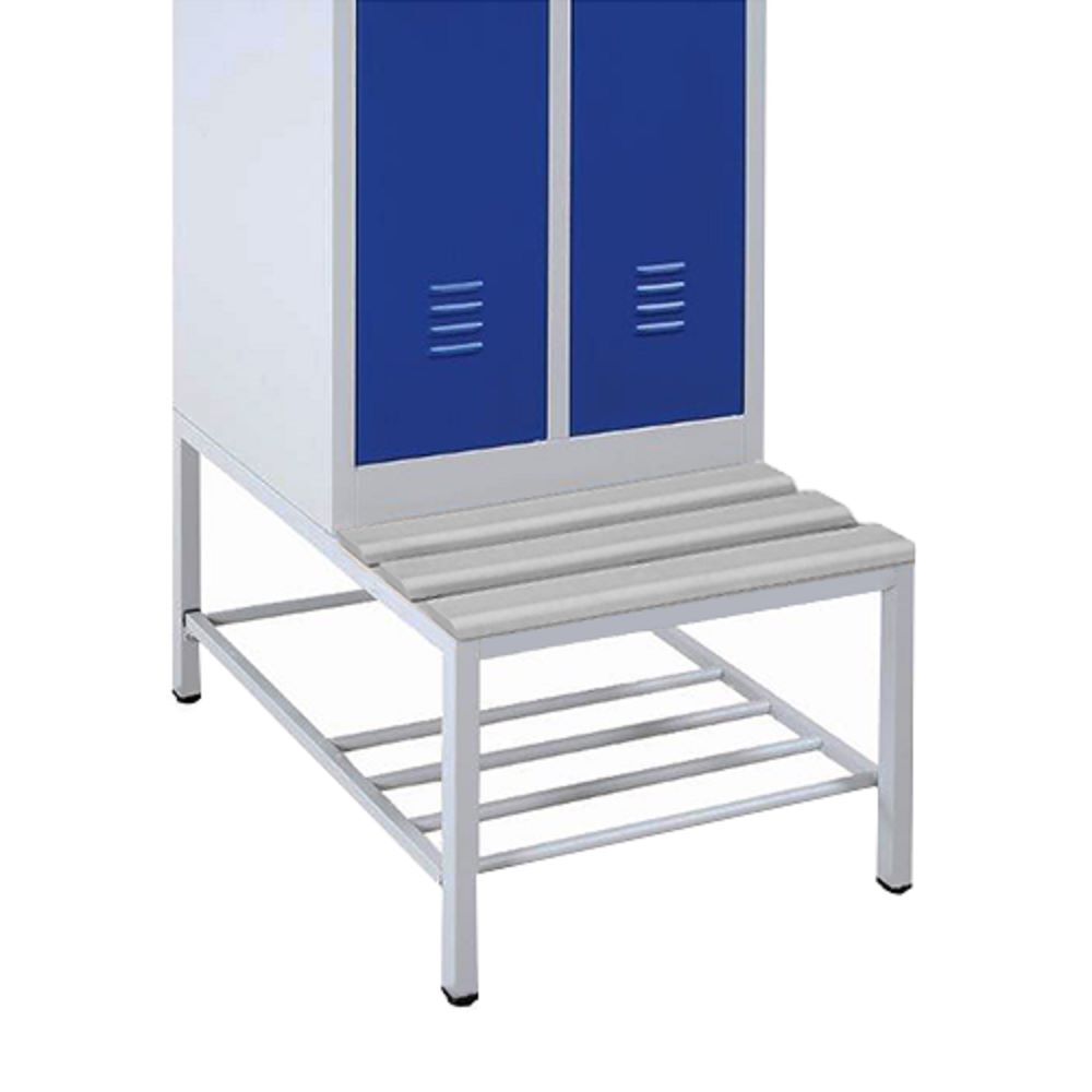 Produktbild Sitzbankuntergestell mit Schuhrost, Sitzauflagen PVC grau, 400 x 415 x 800 mm, l bild 2