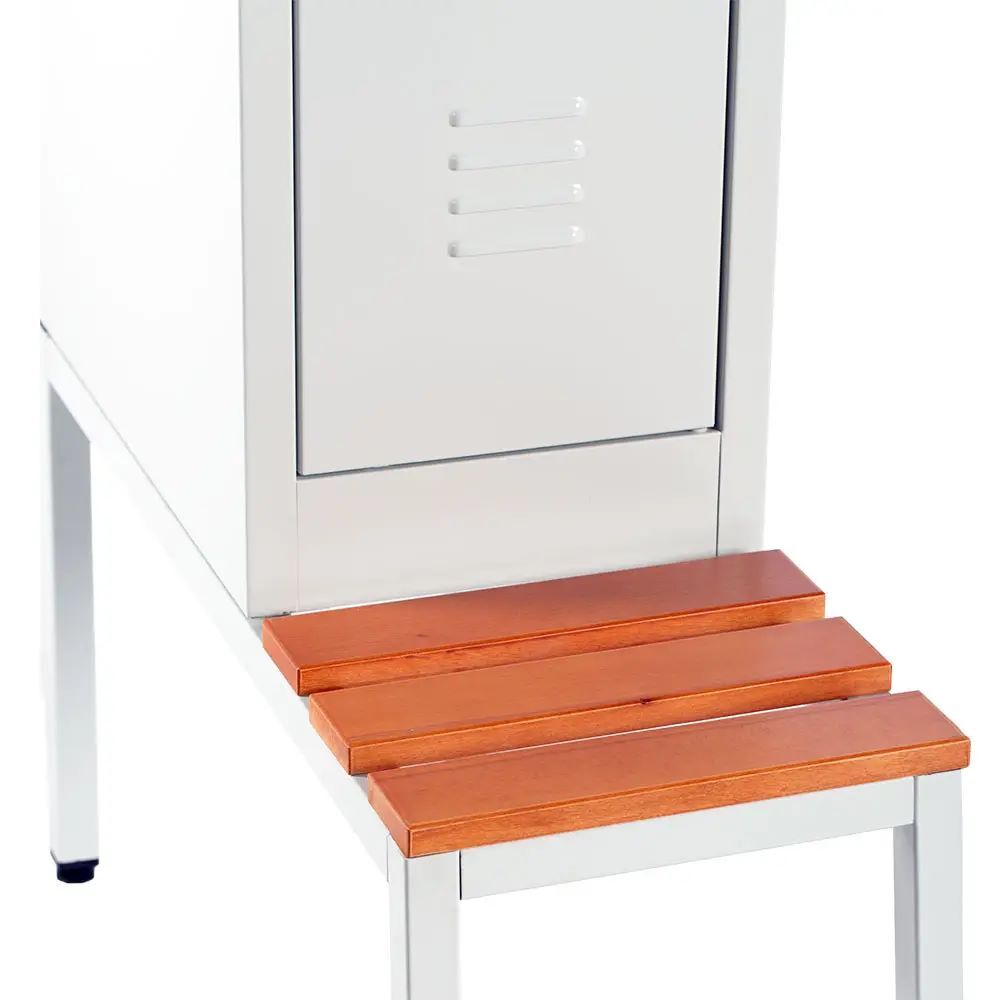 Produktbild Lüllmann Sitzbankuntergestell Sitzauflagen buche 400 x 315 x 800 mm lichtgrau