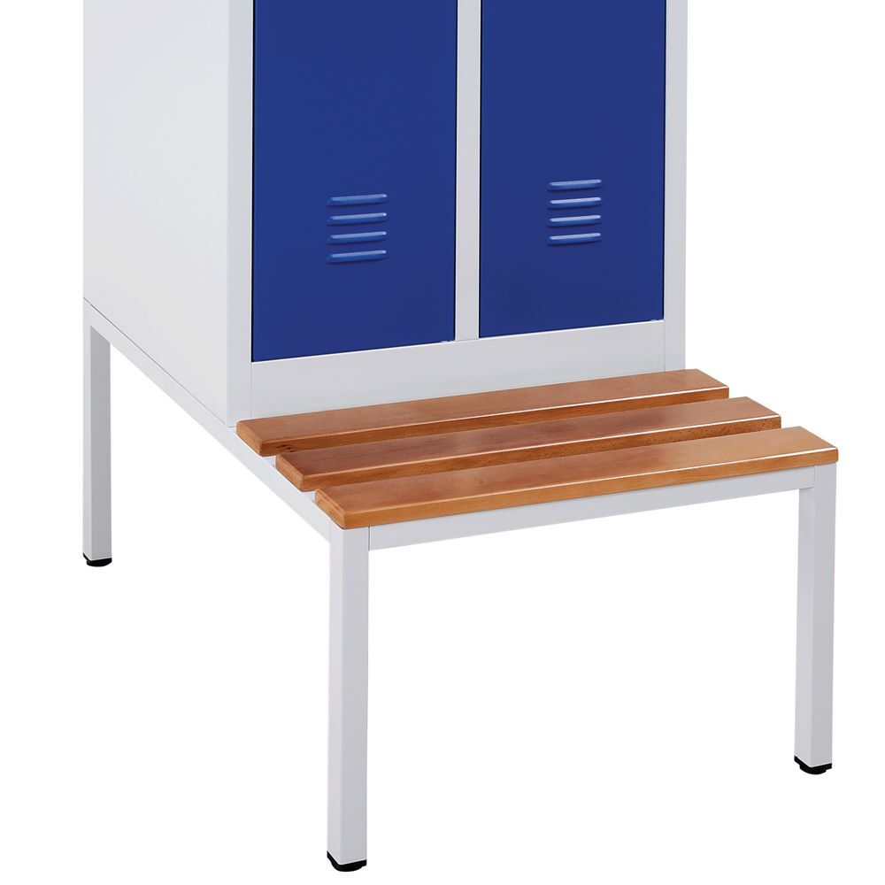Produktbild Lüllmann Sitzbankuntergestell Sitzauflagen buche 400 x 800 x 800 mm lichtgrau