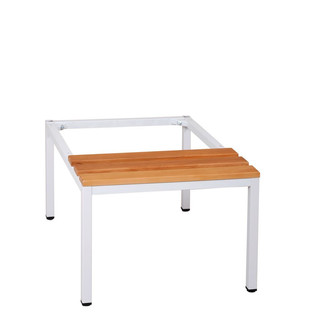 Produktbild Sitzbankuntergestell, Sitzauflagen buche, 400 x  800 x 800 mm, lichtgrau bild 2