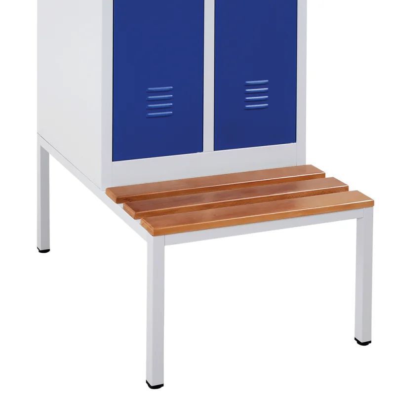 Produktbild Lüllmann Sitzbankuntergestell Sitzauflagen buche 400 x 600 x 800 mm signalweiß