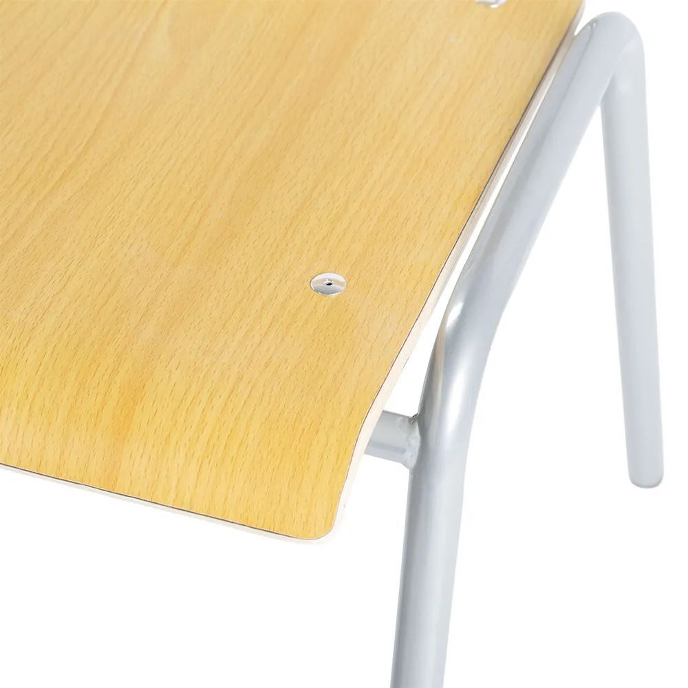 Produktbild Stahlrohrstapelstuhl, 465/805 x 425 x 380 mm, lichtgrau/buche bild 4