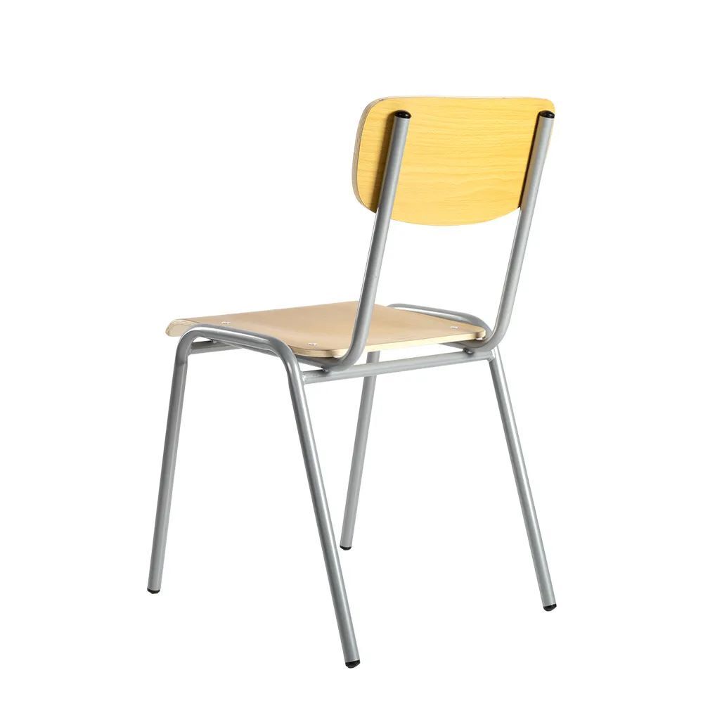 Produktbild Stahlrohrstapelstuhl, 465/805 x 425 x 380 mm, lichtgrau/buche bild 6