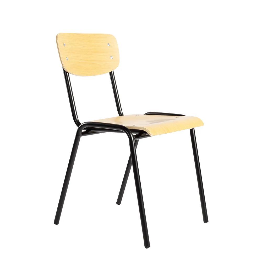 Produktbild Lüllmann Stahlrohrstapelstuhl 465/805 x 425 x 380 mm schwarz buche