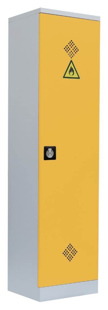 Lüllmann Umweltschrank 1 Tür 4 Wannenböden 1950 x 500 x 422 mm lichtgrau mit rapsgelb Produktbild Lüllmann Umweltschrank 1 Tür 4 Wannenböden 1950 x 500 x 422 mm lichtgrau mit rapsgelb