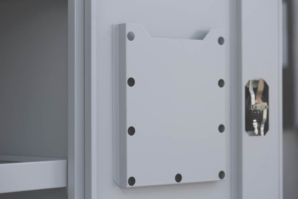 Lüllmann Umweltschrank 2 Türen 4 Wannenböden 1950 x 916 x 422 mm in lichtgrau Produktbild Lüllmann Umweltschrank 2 Türen 4 Wannenböden 1950 x 916 x 422 mm in lichtgrau bild 6