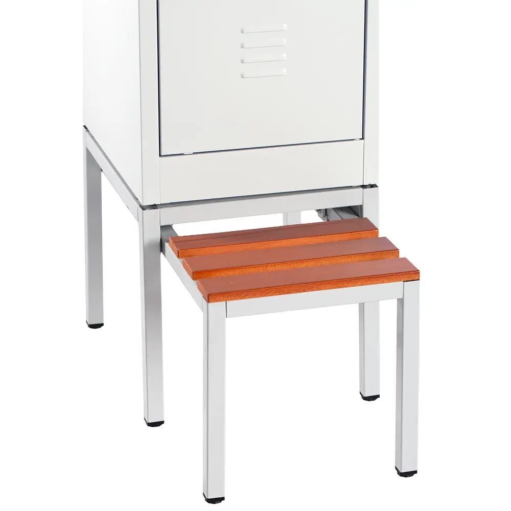 Produktbild Lüllmann Untergestell mit Sitzbankauszug Sitzauflagen buche 400 x 415 x 800 mm lichtgrau