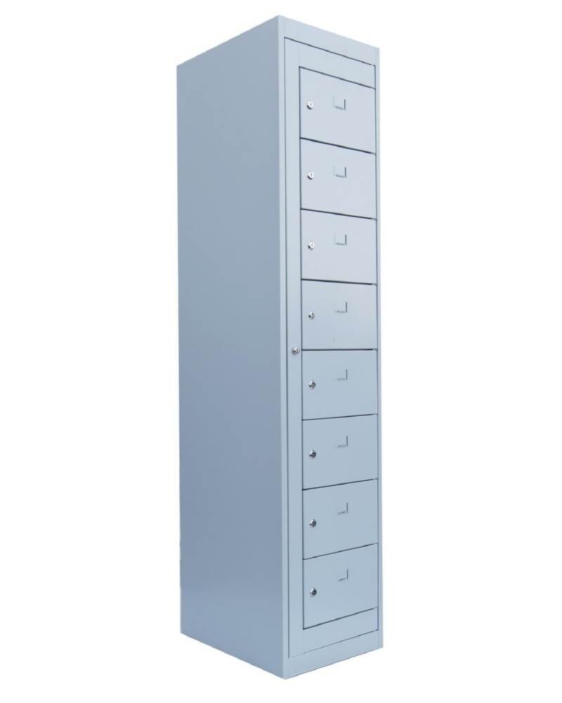 Lüllmann Verteilerschrank 1 Abteil 8 Fächer 1800 x 400 x 500 mm lichtgrau Produktbild Lüllmann Verteilerschrank 1 Abteil 8 Fächer 1800 x 400 x 500 mm lichtgrau