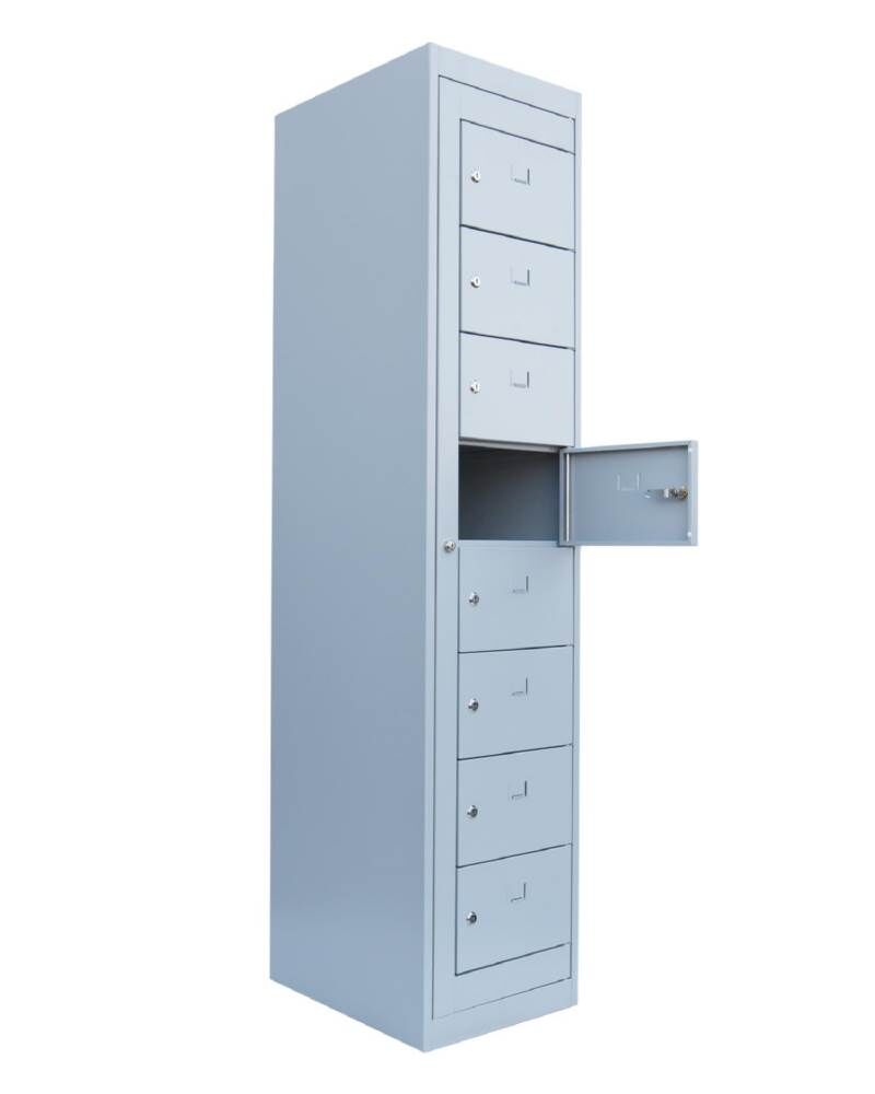 Lüllmann Verteilerschrank 1 Abteil 8 Fächer 1800 x 400 x 500 mm lichtgrau Produktbild Lüllmann Verteilerschrank 1 Abteil 8 Fächer 1800 x 400 x 500 mm lichtgrau bild 2