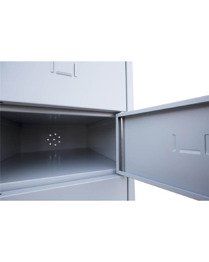 Lüllmann Verteilerschrank 1 Abteil 8 Fächer 1800 x 400 x 500 mm lichtgrau Produktbild Lüllmann Verteilerschrank 1 Abteil 8 Fächer 1800 x 400 x 500 mm lichtgrau bild 3