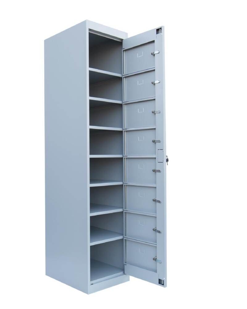 Lüllmann Verteilerschrank 1 Abteil 8 Fächer 1800 x 400 x 500 mm lichtgrau Produktbild Lüllmann Verteilerschrank 1 Abteil 8 Fächer 1800 x 400 x 500 mm lichtgrau bild 4