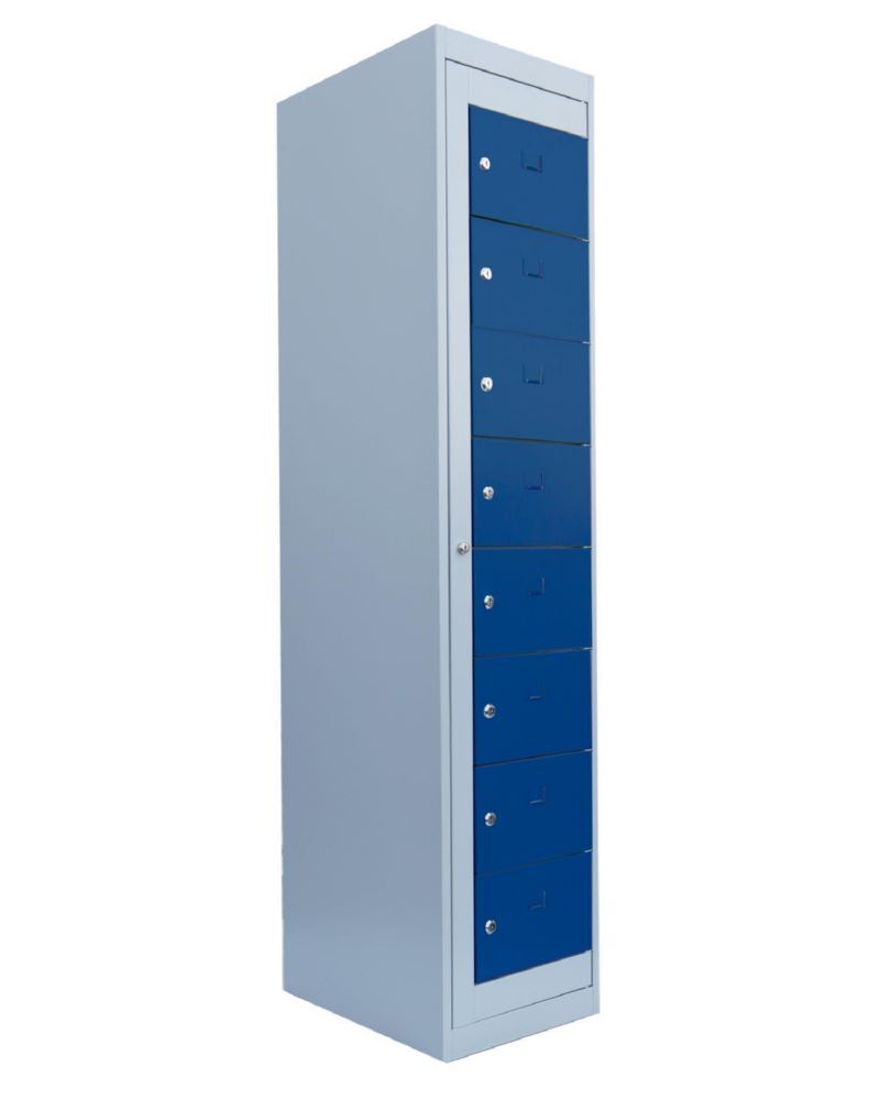 Lüllmann Verteilerschrank 1 Abteil 8 Fächer 1800 x 400 x 500 mm lichtgrau enzianblau Produktbild Lüllmann Verteilerschrank 1 Abteil 8 Fächer 1800 x 400 x 500 mm lichtgrau enzianblau