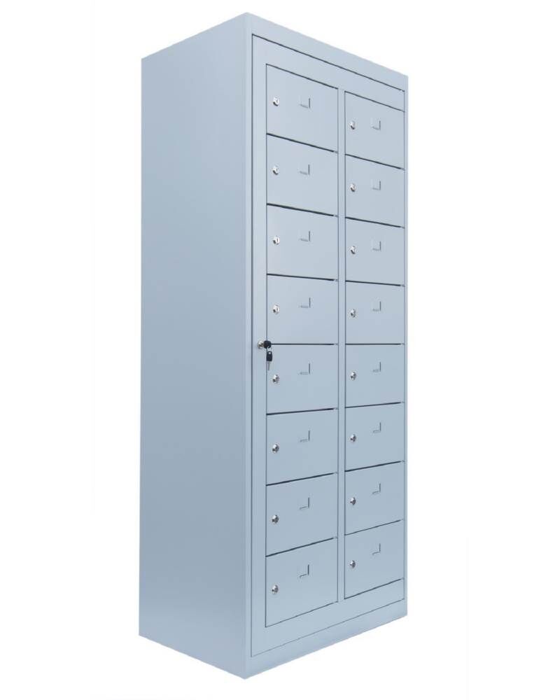 Lüllmann Verteilerschrank 2 Abteile 16 Fächer 1800 x 740 x 500 mm in lichtgrau Produktbild Lüllmann Verteilerschrank 2 Abteile 16 Fächer 1800 x 740 x 500 mm in lichtgrau bild 2