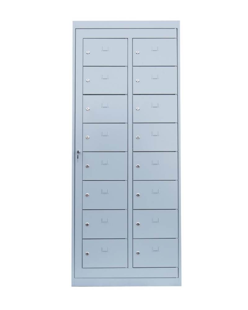 Lüllmann Verteilerschrank 2 Abteile 16 Fächer 1800 x 740 x 500 mm in lichtgrau Produktbild Lüllmann Verteilerschrank 2 Abteile 16 Fächer 1800 x 740 x 500 mm in lichtgrau bild 3