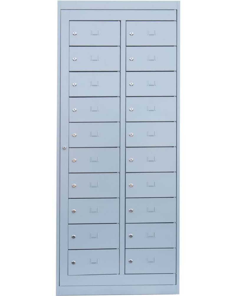 Lüllmann Verteilerschrank 2 Abteile 20 Fächer 1800 x 740 x 500 mm in lichtgrau Produktbild Lüllmann Verteilerschrank 2 Abteile 20 Fächer 1800 x 740 x 500 mm in lichtgrau